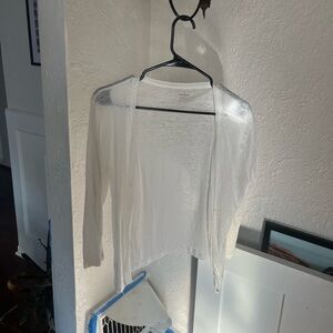Sheer White Cardigan 100% linen